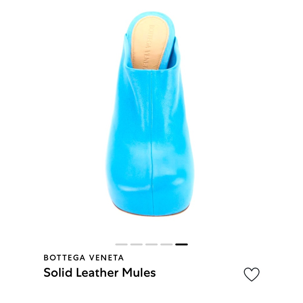 Bottega Veneta blue leather stiletto mule clog shoe sky blue sz.36 (US) womens 6